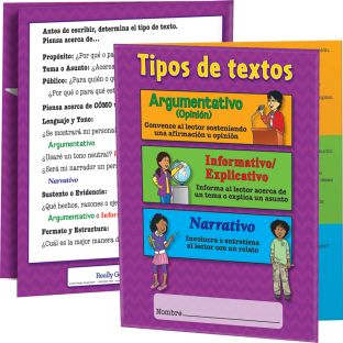 Carpeta Tipos de textos nivel intermedio (Spanish Intermediate Writing Text Types 3-Pocket Folders) - 12 folders Carpeta Tipos de textos nivel intermedio (Spanish Intermediate Writing Text Types 3-Pocket Folders) - 12 folders