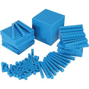 Interlocking Base Ten Starter Set - Blue