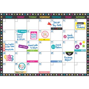 Clingy Thingies® Chalkboard Brights 17 X 12 Dry Erase Calendar Clingy Thingies® Chalkboard Brights 17 X 12 Dry Erase Calendar