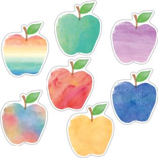 Watercolor Apples 6" Accents - Set of 30