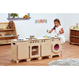 Natural Kitchen - Set of 4 (Cooker, Sink, Washer, Fridge)