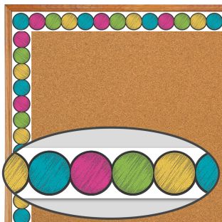 Chalkboard Brights Straight Border Trim 1 Border Trim