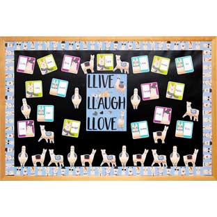 Bold and Bright Llamas Bulletin Board Collection - 1 multi-item kit Bold and Bright Llamas Bulletin Board Collection - 1 multi-item kit