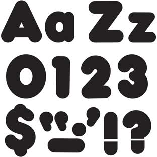 Black 4" Casual Uppercase/Lowercase Letters - 182 characters plus blanks Black 4" Casual Uppercase/Lowercase Letters - 182 characters plus blanks