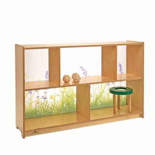 Nature View Acrylic Back Cabinet - 30" High