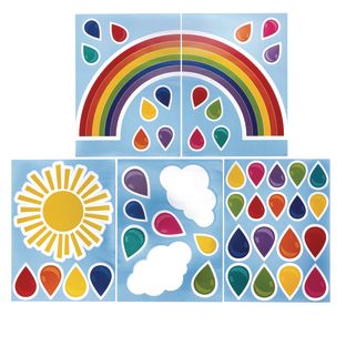 Giant Rainbow Bulletin Board Set - 47 Pieces