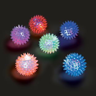 Light-Up Mini Spike Ball Assortment - 12 Pack