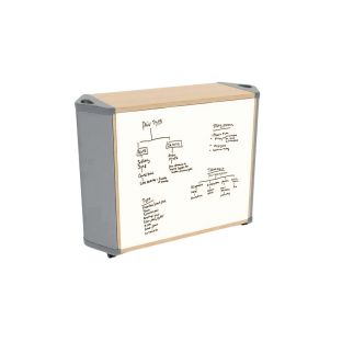 Flowform® Straight Storage with Whiteboard Back Panel