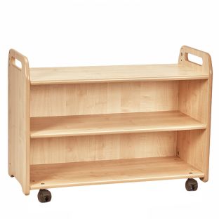 Millhouse Mobile Shelf Unit with Display/Mirror Back