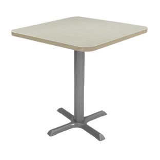 30" x 30" Square Cafe Bistro Table - Sand Drift/Silver