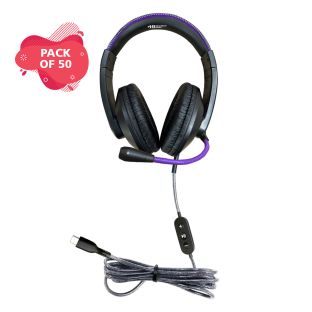 Smart-Trek™ Deluxe USB-C Stereo Headset with In-Line Volume Control