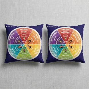Weighted Emotions Wheel Pillow 16" English/Spanish Expressions - 3lbs