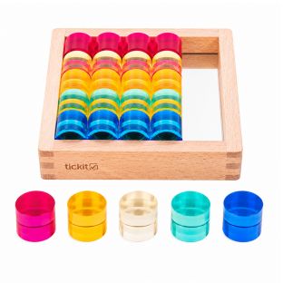 Gem Circles with Mirror Tray - 25 pieces