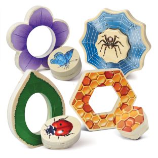 Who's Hiding? Garden Bugs - Four 2-piece Puzzles