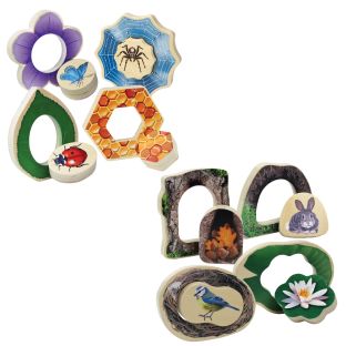 Who's Hiding? Garden Bugs and Animal - Eight 2-piece Puzzles