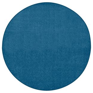 Mt. St. Helens Marine Blue Oval Solid Carpet - 6' x 6'