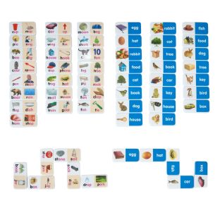 First Words and Rhyming Dominoes - 56 pieces