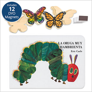 Spanish Hungry Caterpillar Butterfly Magnets Bundle