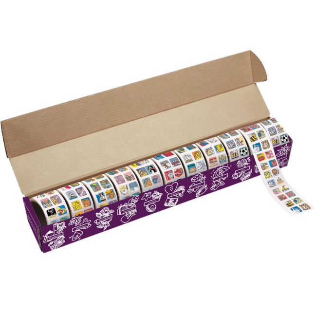 Seasonal Stickers Assortment with Storage Box