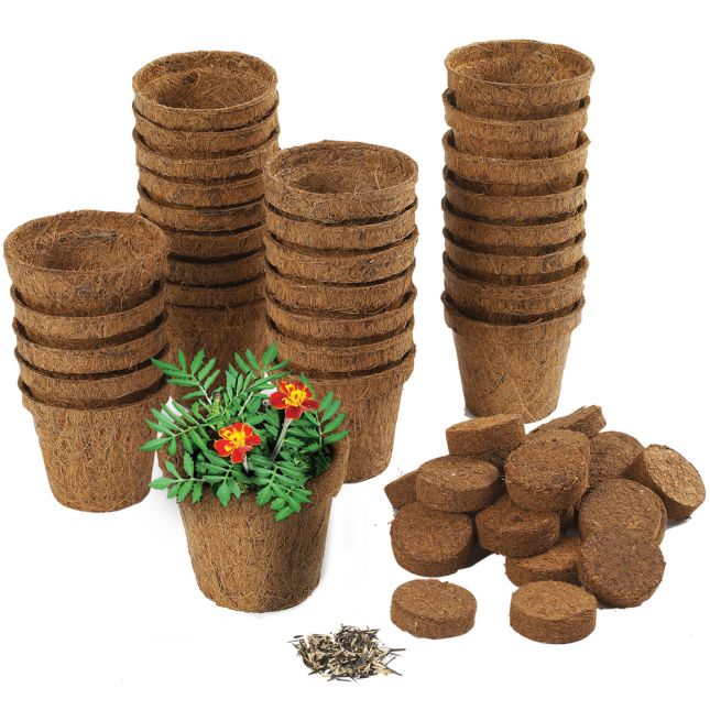 Wonder Soil Classroom Gardening Kit - 30 pots, wonder soil wafers with marigold seeds_0