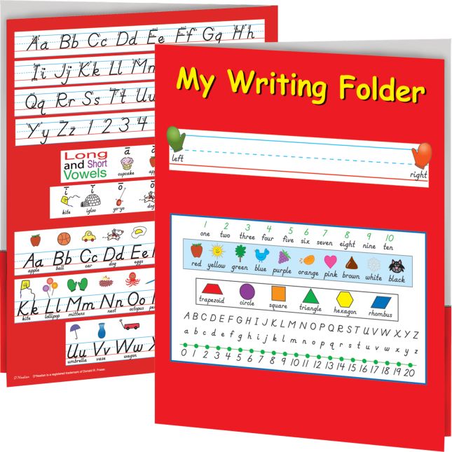 My Writing Folder - D'Nealian - 12 folders