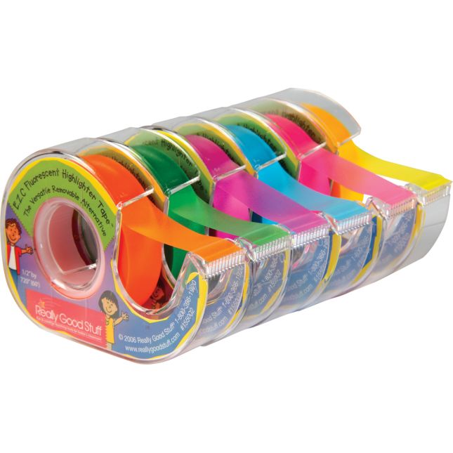 E.Z.C. Fluorescent Highlighter Tape - 1/2-in Wide - 60-ft Long