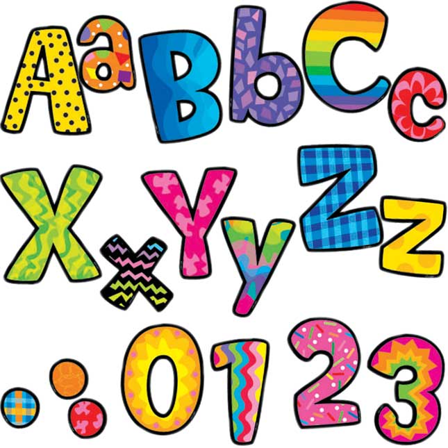 Bright Patterned 4" Letters