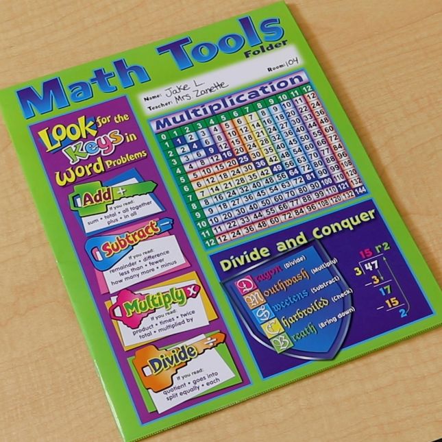 Really Good Stuff® Intermediate Math Resource 4-Pocket Folders - Set of 12