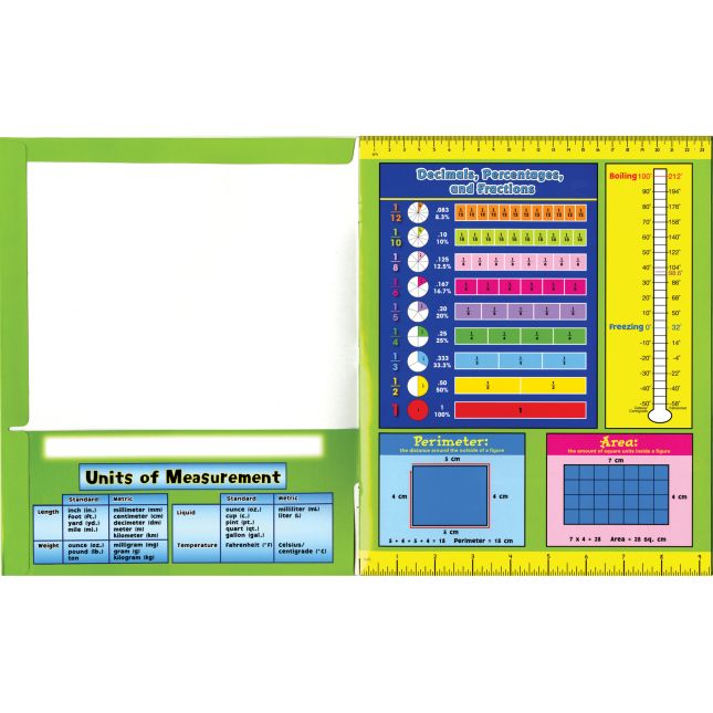 Really Good Stuff® Intermediate Math Resource 4-Pocket Folders - Set of 12_9