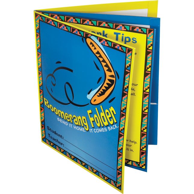 Send It Home-It Comes Back Boomerang 4-Pocket Folders - 12 folders