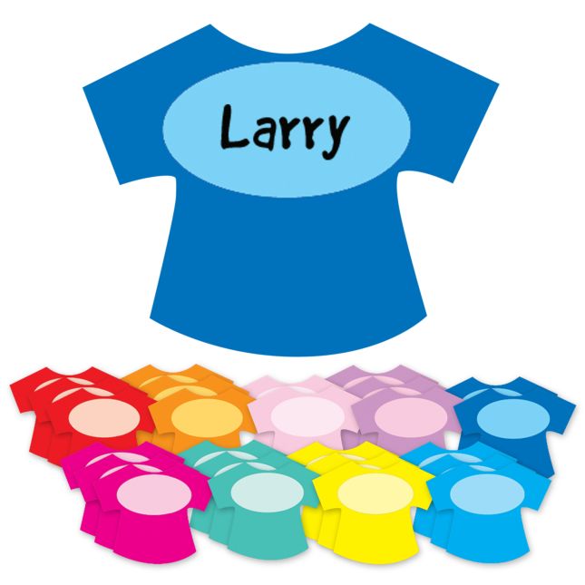 Student Name T-Shirt Magnets - set of 32.