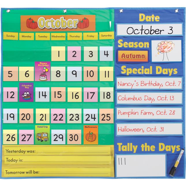 Really Good Stuff® Today's Calendar Pocket Chart™