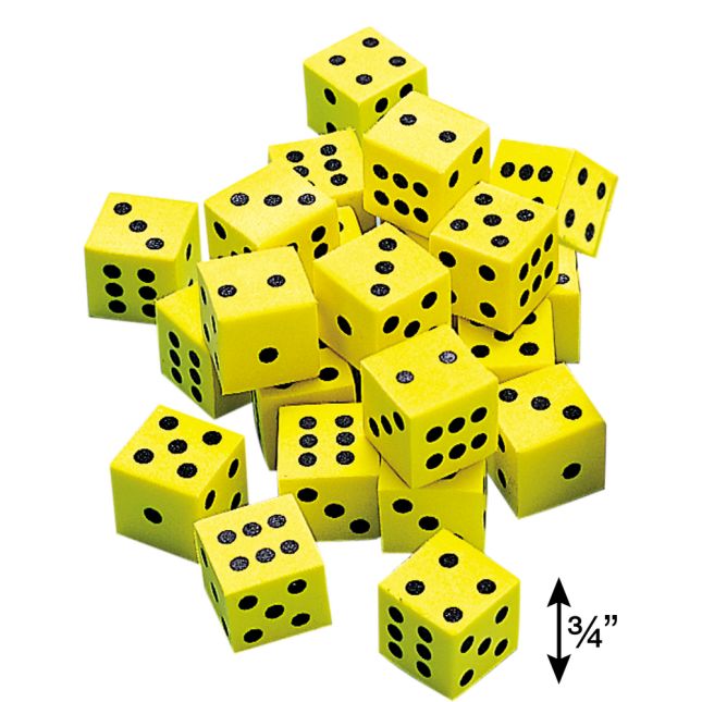 Pair of 2 Inch Foam Hanging Dice (Light Blue/Green)