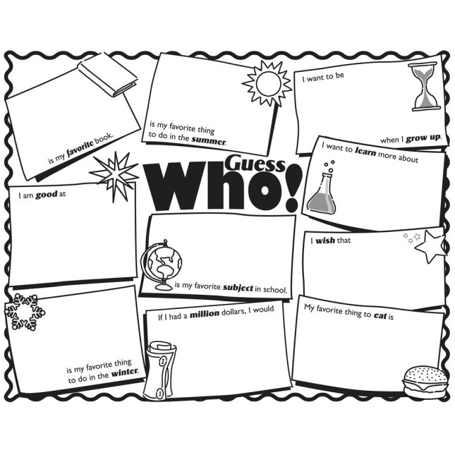 Ready-To-Decorate® Guess Who's Who! - 24 activity mats