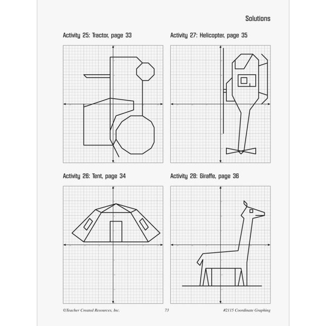 Coordinate Graphing Book - 1 Book