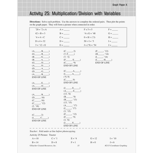 Coordinate Graphing Book - 1 Book