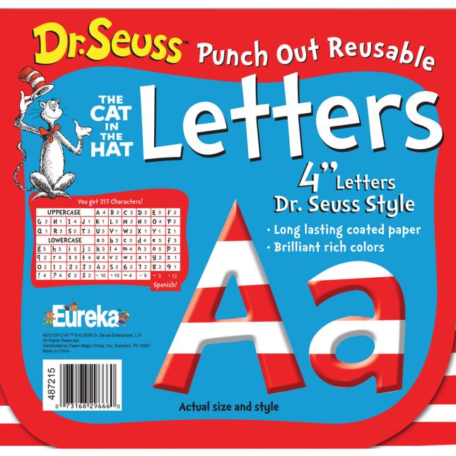 Dr. Seuss™ Punch-Out Reusable Letters - 217 pieces