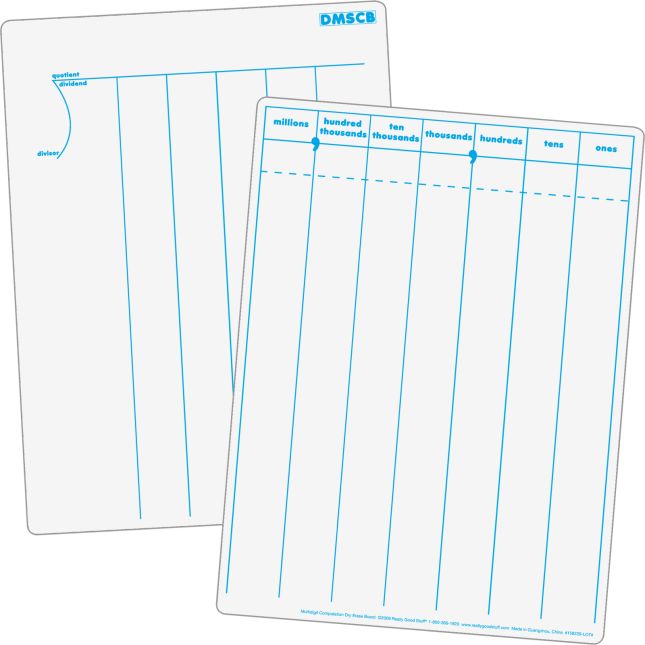 Multi-Digit Computation Dry Erase Board Set - 6 Boards