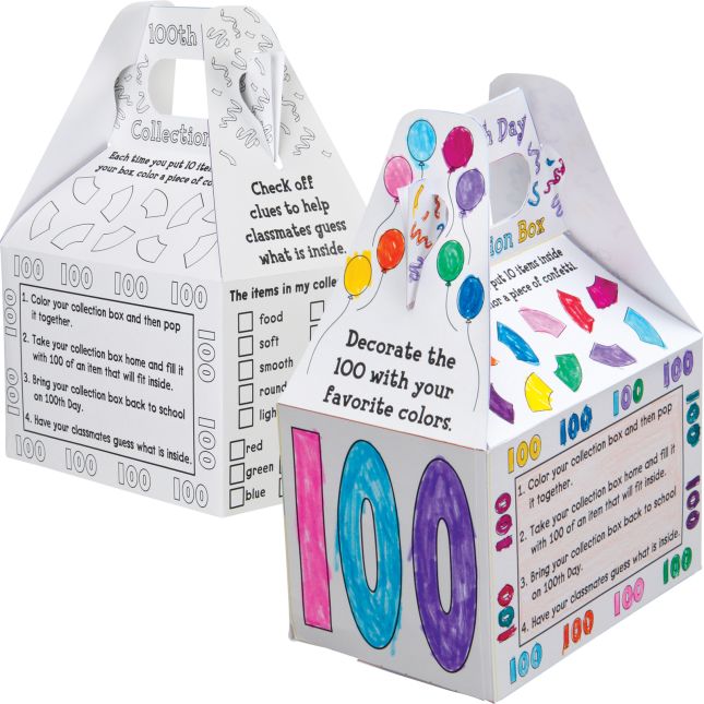 Ready-To-Decorate® Happy 100th Day! Collection Boxes - 12 boxes