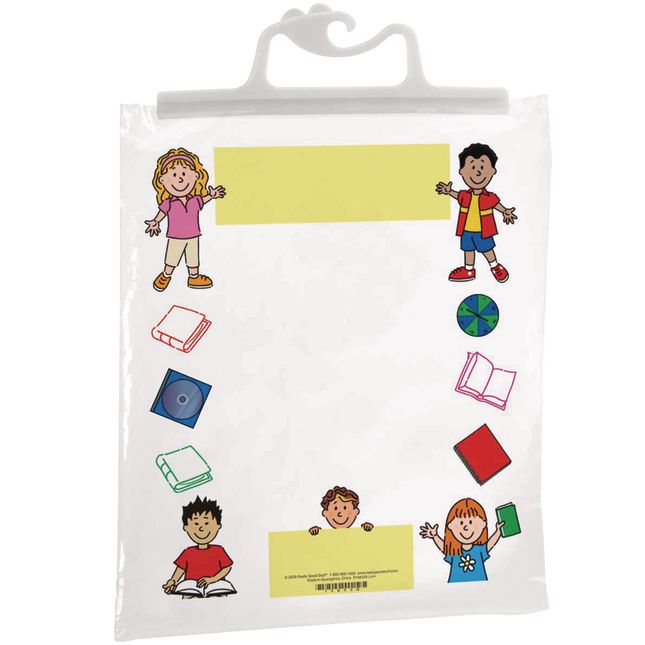 Hanging Storage Bags, Large Hook Clear Plastic Bags for Classroom, Library,  and Pharmacy Use