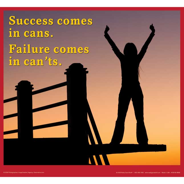 Success Comes In Cans Poster