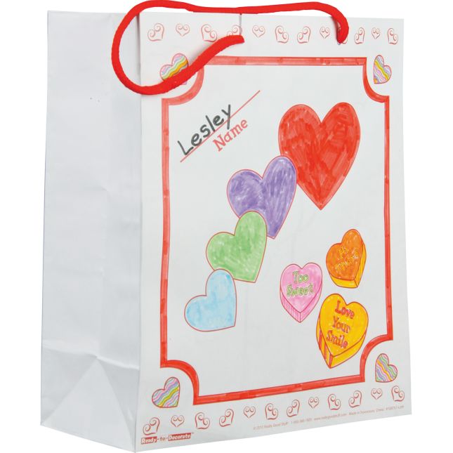 Ready-to-Decorate® Collect And Carry Valentine's Day Bags - 12 bags