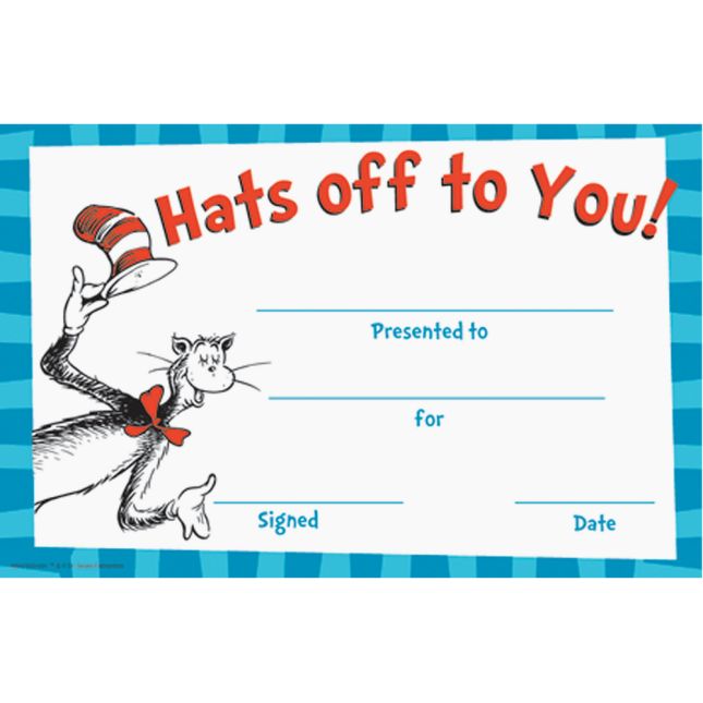 Dr. Seuss™ Hats Off To You! Recognition Awards - 36 awards