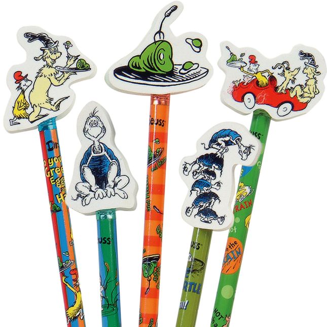 Dr. Seuss™ Giant Eraser Pencils - 36 pencils