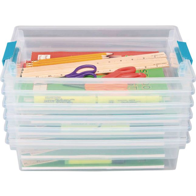 Clear Stackable Trays - 6 trays, 6 lids