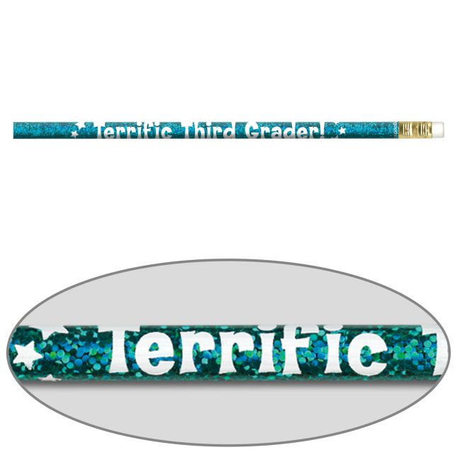 Grade-Specific Welcome Pencils - 12 Pencils for K, 1st, 2nd or 3rd Grade