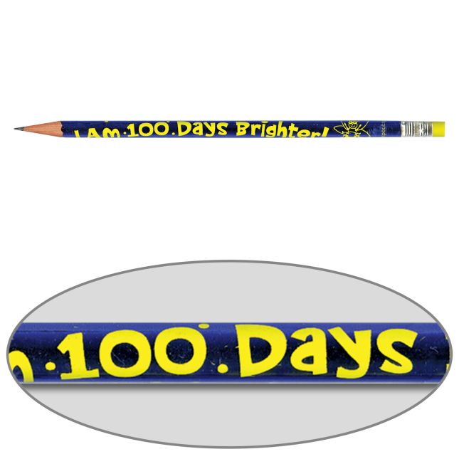 I Am 100 Days Brighter! Pencils - 12 pencils