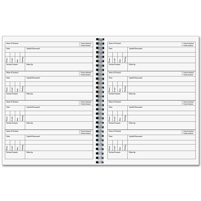 Parent Contact Record Book