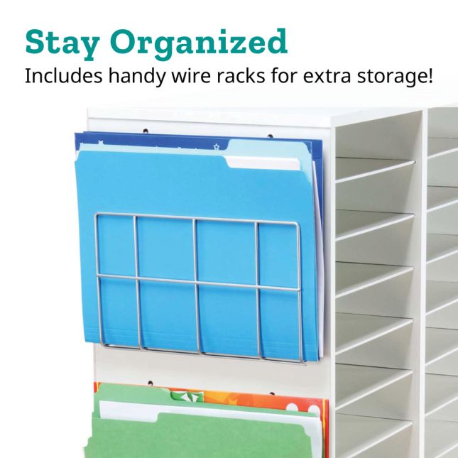 Really Good Stuff® Classroom Mail Center With Paper Holders - 1 mail center, 2 wire racks