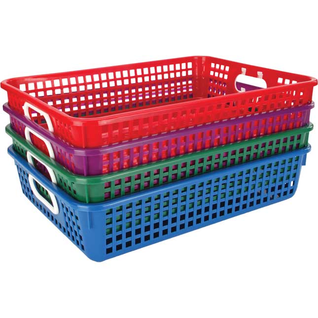 Classroom Paper Baskets-Royal Colors